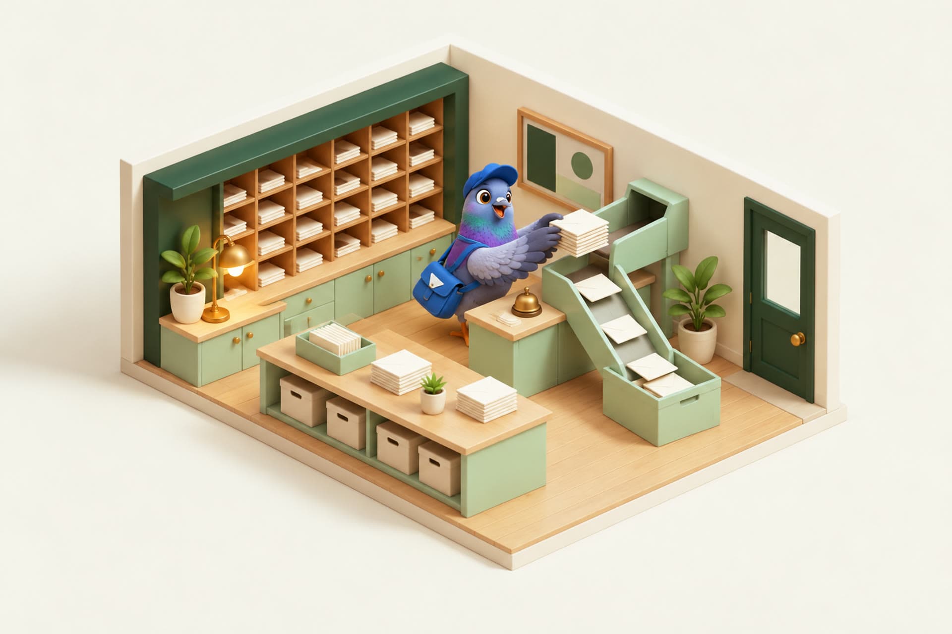Pip in the mailroom