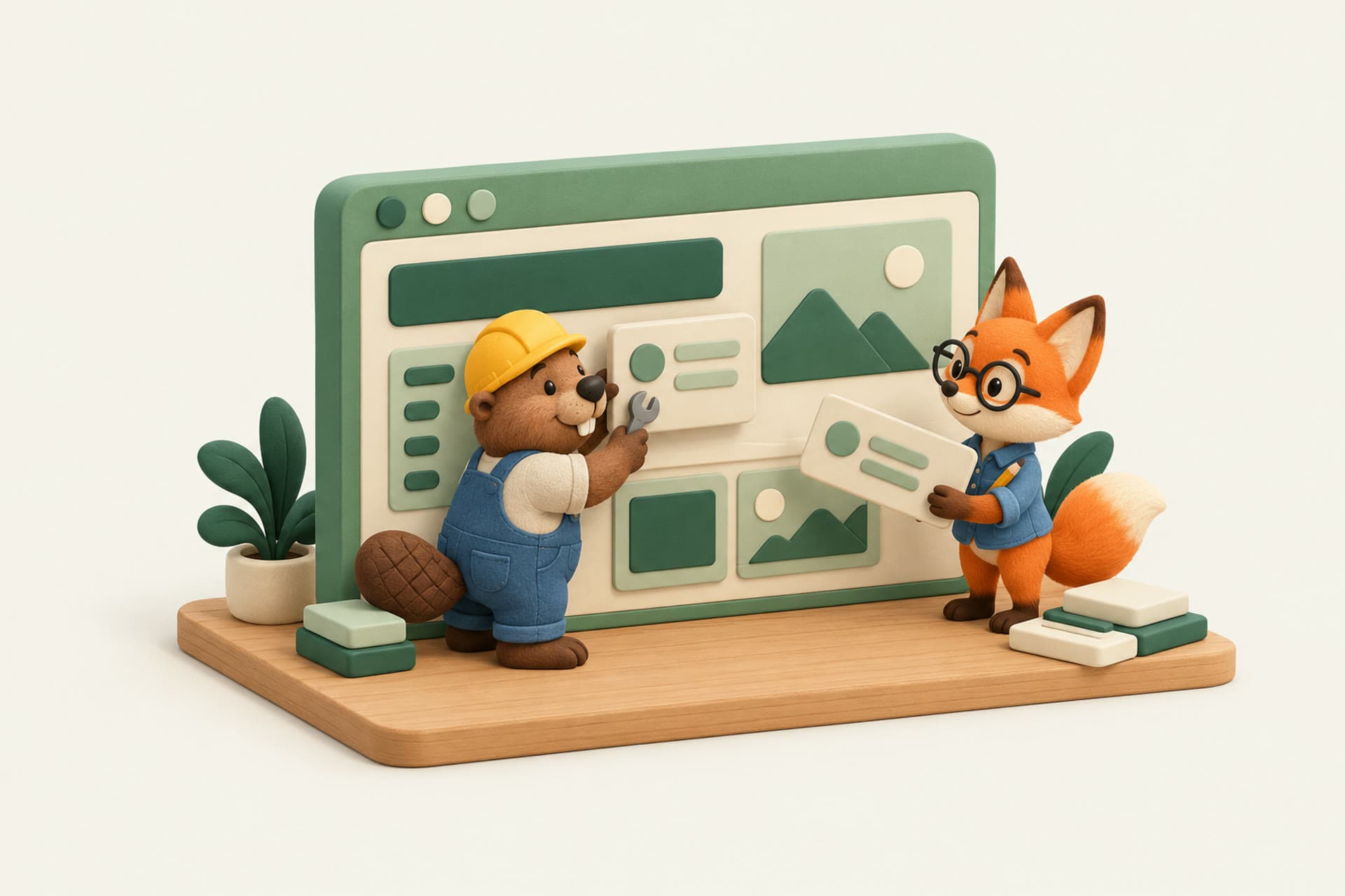 Bo and Nora building a web page